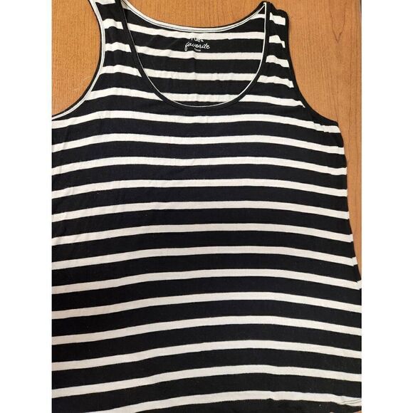 Rue + favorite 2X black and white striped tank - Picture 3 of 4